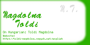 magdolna toldi business card